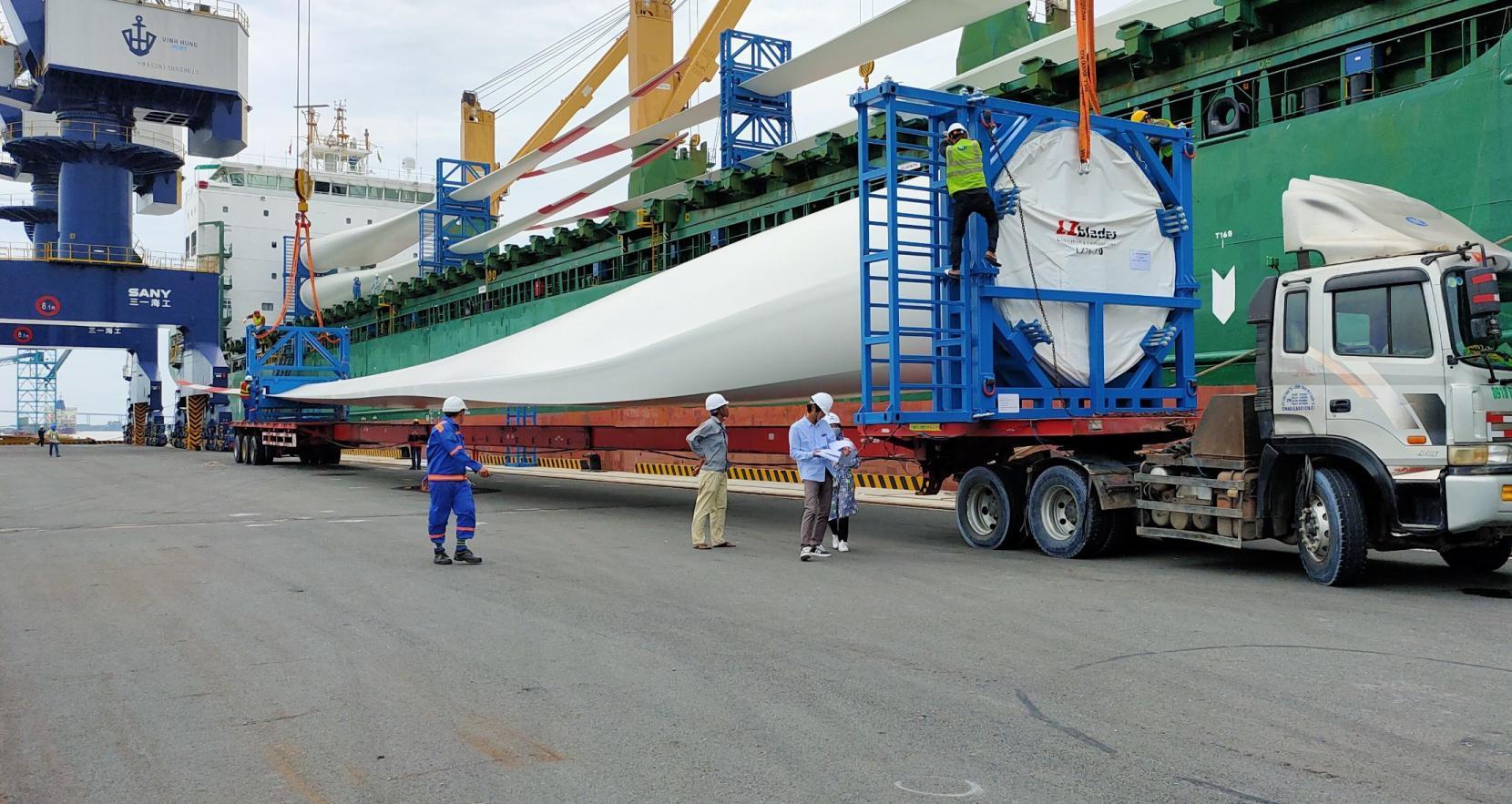 vận chuyển dự án điện gió Bạc Liêu